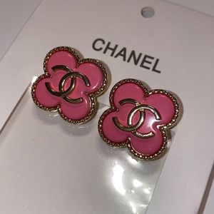 Authentic Chanel Clover Buttons, Stamped - Set of Two